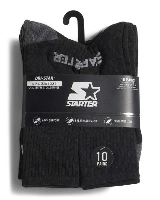 STARTER 10pk Crew Athletic Socks