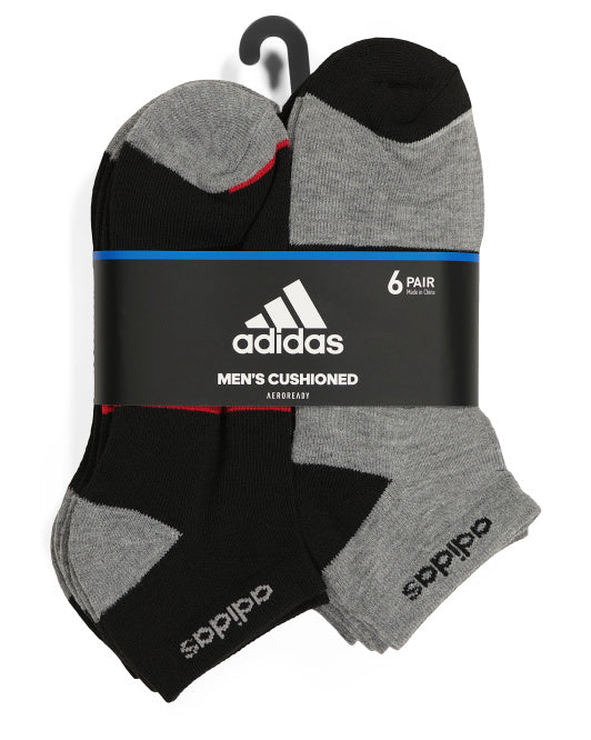 ADIDAS Men's 6pk Cushioned Low Cut Socks